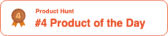 Product Hunt product of the day 4th place